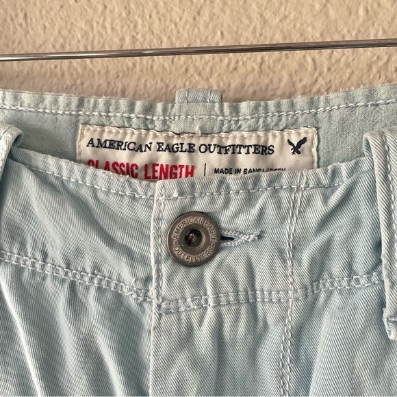Y2K 2000s American Eagle Cargo Shorts Mens 30 Blue Preppy Paratrooper Classic - Picture 7 of 16
